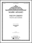 Nico's Credo Vocal Solo & Collections sheet music cover